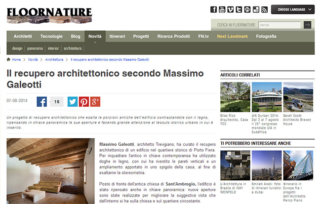 Un articolo che parla di Casa Fiera su Floornature. <a href="http://www.floornature.it/notizie-novita-architettura/news-il-recupero-architettonico-secondo-massimo-galeotti-9879/" target="_blank">Vai alla pagina</a>