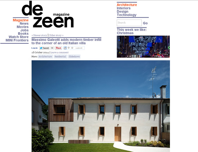 Thank's to&nbsp;<a href="http://www.dezeen.com/2014/10/18/massimo-galeotti-architetto-casa-fiera-italy-timber-extension/">Dezeen</a>!