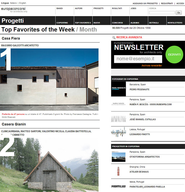 Top of the week su <a href="http://europaconcorsi.com/" target="_blank">Europaconcorsi</a>